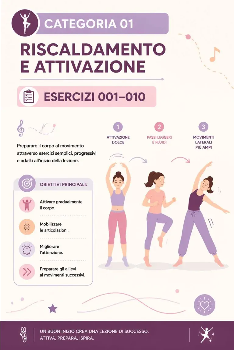 Pagina illustrata dei giochi ed esercizi di danza 3